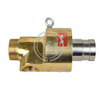 Yujie HSXF Modèle Joint rotatif à eau froide en acier au carbone et laiton poli, 300 tr/min, double flux, raccord rapide à bride, entrée BSP 1/2, articulation mâchoire-mâchoire