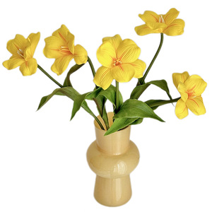 Tulipani artificiali tulipani aperti di san valentino pasqua festa della mamma decorazione da parete rose di schiuma in lattice resistente - Product Image 5
