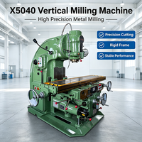 Machine de fraisage verticale robuste X5040, équipement universel de fraisage, perçage et rainurage du métal pour le travail des moules