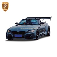 Kit de Carrocería de Fibra de Carbono para BMW Z4 2009-2014, Actualización al Estilo ROWEN, Parachoques Delantero, Faldones Laterales, Alerón Trasero, Kit de Carrocería Ancha