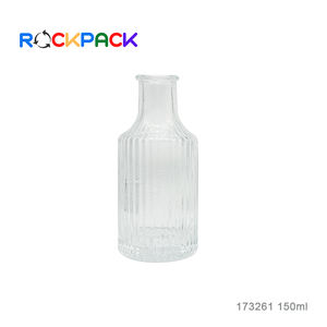 Récipient d'emballage alimentaire en verre vide de 150ml bouteilles en verre de thé au lait de jus avec bouchon en bois - Product Image 6