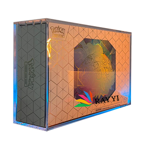 Boîte de collection premium RAY YI VMAX <span class=keywords><strong>Jolteon</strong></span> Flareon Pokémon TCG, étui de présentation en acrylique, aimant, plastique poli (version UK) - Product Image 5