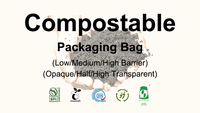 Sachets compostables et biodégradables pour emballage de thé, sachets enveloppants en plastique haute qualité avec impression gravure et logo personnalisé pour aliments et bonbons