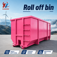 Conteneur à déchets en acier robuste sur roues, sur mesure, pour les déchets de construction, les ferrailles et le recyclage