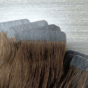 Envío Inmediato: 20 Extensiones de Cinta Invisible Micro-Link, Cabello Humano Ruso 100% Natural, Estilo Kinky Liso y Jerry Curl, Trama Única - Product Image 3