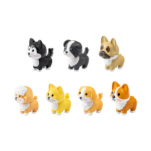漫画ミニ犬フィギュアミニチュア子犬フィギュアプラスチック工芸品DIYイースターエッグマイクロ風景盆栽装飾用 - Product Image 5