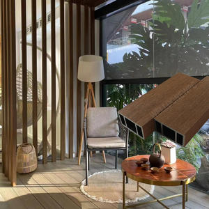 Dimensión 60*42mm 2,9 M largo madera Natural sensación pared divisor decorativo bajo mantenimiento WPC columna tubos - Product Image 2