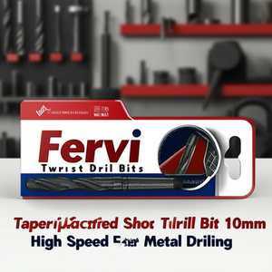 Foret hélicoïdal à tige conique Fervi 10 mm en acier rapide pour le perçage des métaux - Product Image 3