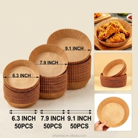 Papier sulfurisé double face antiadhésif résistant aux hautes températures pour friteuse à air chaud, idéal pour la cuisson du pain – Accessoire de cuisine