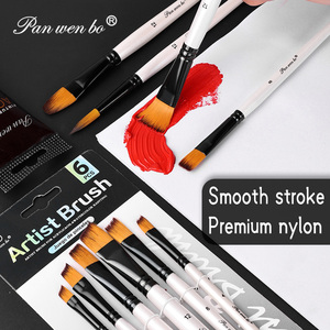 Panwenbo – Lot de 12 pinceaux professionnels en nylon pour peinture artistique, aquarelle, acrylique et huile – Kit de pinceaux pour artistes - Product Image 2