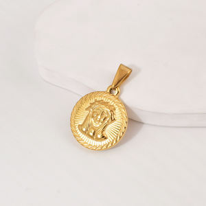 Pendentif en acier inoxydable doré sans ternissement, avec motifs main de prière, Jésus, serpent, <span class=keywords><strong>boussole</strong></span>, ancre, bijoux chrétiens, breloques <span class=keywords><strong>pour</strong></span> la fabrication de bijoux - Product Image 3