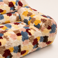 Canapé en molleton chenille flocon de neige de style italien personnalisé, 2-3 places, pour salon, hôtel, ou espace commercial
