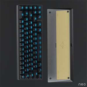 Teclado personalizado Neo65 <span class=keywords><strong>Sonic</strong></span> <span class=keywords><strong>He</strong></span>+ con efecto Hall gris anodizado con interruptor OwLab Nova CNC 6063 de aluminio - Product Image 1