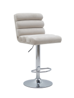 Tabouret de bar commercial moderne et réglable avec dossier et repose-pieds en velours rembourré pour chambre, cuisine, bar, café, salon