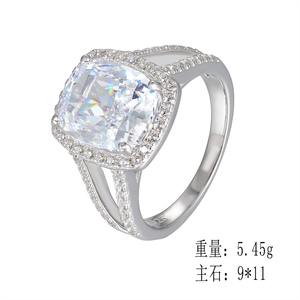 Nabest lüks kadınlar 925 ayar gümüş buz dışarı elmas 5A zirkon yüzük nişan düğün söz yüzük takı - Product Image 5