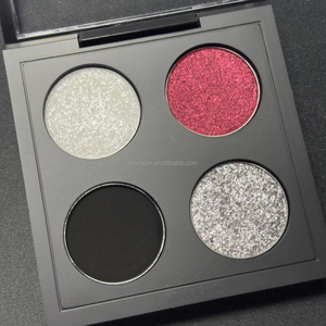 Hot bán nhãn hiệu riêng DIY 4 màu sắc ánh sáng lung linh kim cương kim loại kính vạn hoa Duochrome Eyeshadow Palette - Product Image 3