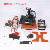 Presse à chaud multifonctionnelle 15-en-1 de 15x15 pouces pour la sublimation et l'impression par transfert thermique sur t-shirts