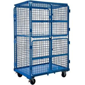 An toàn kim loại vận chuyển hàng hóa xe đẩy dây thép bền hậu cần lồng cho hiệu quả nhiệm vụ ánh sáng xử lý có thể gập lại - Product Image 5