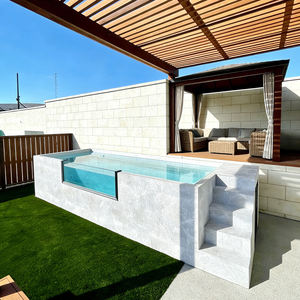 Piscina de fibra de vidrio para exteriores, piscina elevada, piscina exterior de 5 pies de profundidad. - Product Image 5