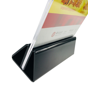 A4 A5 papel insertado folleto de plástico acrílico transparente Pedestal signo titular acrílico Tarjeta de invitación de boda - Product Image 6