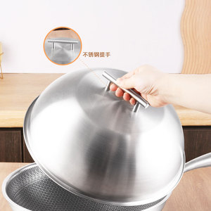 LECOS Ventes Directes <span class=keywords><strong>Couvercle</strong></span> <span class=keywords><strong>Universel</strong></span> pour <span class=keywords><strong>Casserole</strong></span> 28-34cm en Acier Inoxydable, Couvercles pour Poêle, Accessoires pour Wok Rond - Product Image 3