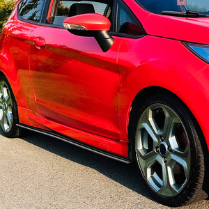 Ford Fiesta Mk7 St Line Side Skirts 2008 2017 Piano Black Carbon Fiber Texture Abs Body Kit For Car Modification - Product Image 3