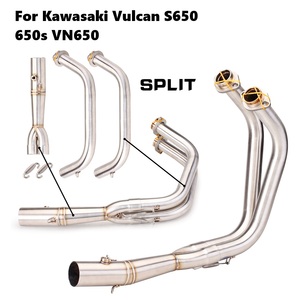Tubo de Escape para Motocicleta CHMotor LEO TOC, Tubo Delantero con DB Killer para <span class=keywords><strong>Kawasaki</strong></span> <span class=keywords><strong>Vulcan</strong></span> S650 650s 650 S VN650 Pit Bike - Product Image 2
