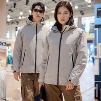 Chaqueta de lona impermeable informal de moda para hombre, nuevo abrigo para parejas, funciones protectoras transpirables a prueba de manchas, teñido liso