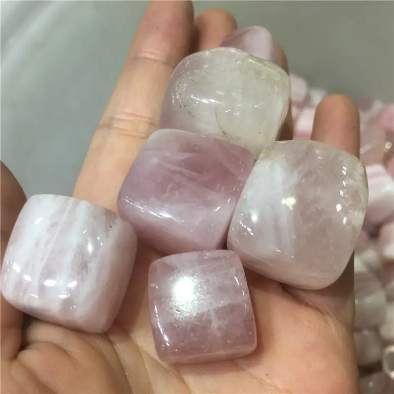 Piedra Natural de cuarzo rosa para decoración del hogar, piedras preciosas rosas de cristal a granel, venta al por mayor