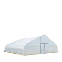 Serre moderne en acier galvanisé PE film 30x30ft 9x9m Serre personnalisée en polyéthylène pour plantation facile à assembler en extérieur