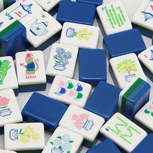 Juego de Mahjong, <span class=keywords><strong>Ajedrez</strong></span> y Póker Portátil Moderno de 4 Capas, Estilo Americano de Lujo, para Niños, con Fichas de Mahjong Plegables de Acrílico - Product Image 6