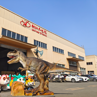 Modèles de dinosaures animatroniques électriques simulés, dinosaures réalistes pour parc à thème