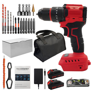 Lithium Battery Electric Drill 21V 50Nm Torque Variable Speed With 2 Batteries Charger And Accessories Kit - Product Image 1