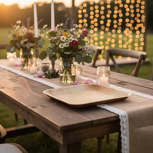 Tazón Cuadrado de Hoja de Areca de 8 Pulgadas, Tazón Desechable Ecológico de Hoja de Palma, Tazón Biodegradable Natural para Servir Alimentos - Product Image 1