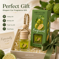 Parfum de voiture 8ml, flacon en verre suspendu avec bouchon en bois, diffuseur d'huiles essentielles, désodorisant longue durée, parfum naturel, cadeau pour