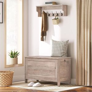 <span class=keywords><strong>Banc</strong></span> de rangement pour chaussures avec coussin, 12 compartiments, étagères réglables, organisateur de chaussures multifonctionnel pour l'entrée - Product Image 1