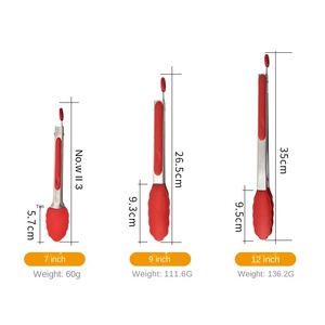 Pince de cuisine en silicone et acier inoxydable Zibo pour barbecue, résistante aux hautes températures, avec poignée ergonomique, compatible lave-vaisselle, four et micro-ondes, ustensile durable - Product Image 2