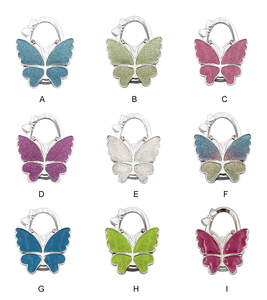 Bolso colgante de mariposa esmerilada, gancho plegable para bolso de mujer, hebilla, accesorios para bolso, gancho lateral para mesa portátil - Product Image 2