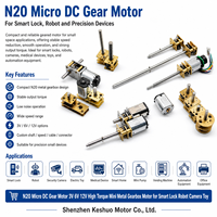 Moteur à engrenages CC GA12-N20-EN avec encodeur, fabricant n°1, 3V 6V 12V, couple élevé, moteur à engrenages à arbre en D de 3 mm pour serrures intelligentes