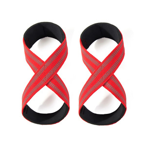 Wholesale Custom Logo Polyester Adjustable Portable Gym Training Wrist <b>Straps</b> Figure 8 Heavy Duty Weightlifting <b>Straps</b> - Product Image 1