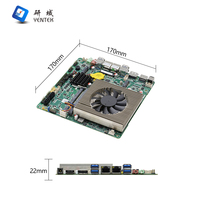 Placa Base Mini ITX para Computadora de Escritorio Intel Core I5-7300HQ de Cuatro Núcleos, 64 GB DDR4, Doble SATA, LAN Dual, 6 Puertos COM, Gráficos Integrados