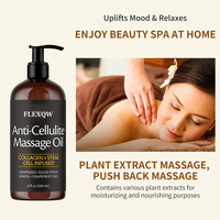Huile de massage anti-cellulite 240 ml, collagène, cellules souches, pépins de raisin, eucalyptus, huile raffermissante pour le corps, OEM, étiquette privée, vente en gros