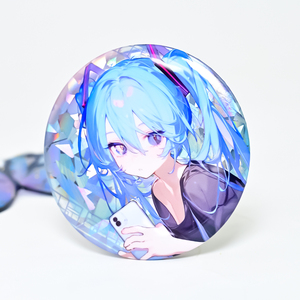 Khuyến mại Anime tùy chỉnh tấm thiếc huy hiệu với in kỹ thuật số Vòng Holographic thiết kế an toàn <span class=keywords><strong>Pin</strong></span> & tùy chỉnh kích thước tùy chọn - Product Image 2