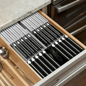 Plastic Knife Storage <b>Box</b> Quick Change Stainless Steel Knife Set Holder Kitchen Knife Drying Holder - Product Image 1