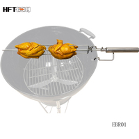 Ensemble de fourchettes de rôtissoire pour barbecue électrique Kit de rôtissoire de camping portable avec moteur à piles