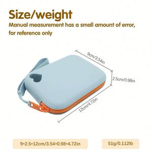 Silicone Zipper Coin Purse-Eco-Friendly Durable Fashionable Portable <b>Wrist</b> <b>Strap</b> Unisex Mini Size Daily Use Promotional Gift - Product Image 5