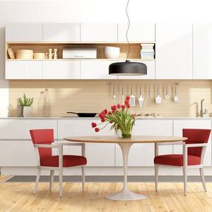 Klein Appartement Modulaire Melamine Houten Kleurencombinatie Ontwerp Metalen Kasten Voor Keuken Gola Profiel Keukenkast - Product Image 3