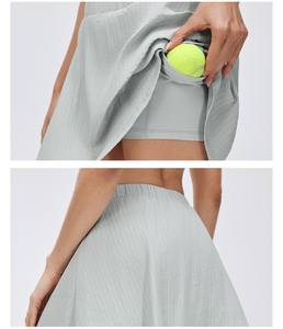 Falda de Tenis Corta a Cuadros de Cintura Alta con Logotipo Personalizado al por Mayor, Falda de Diseñador con Control de Abdomen para Mujer - Product Image 3
