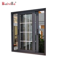 Ventana Corredera de Aleación de Aluminio a Prueba de Polvo e Impermeable, con Doble Vidrio Templado, Ahorro de Energía, Kit de Herrajes de Marca Alemana