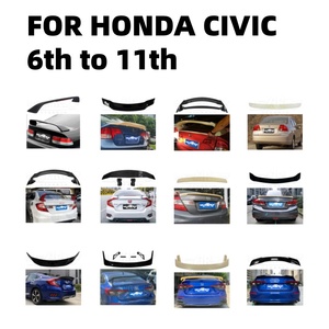 ABS <strong>Rear</strong> Tail Wing Car Accessories <strong>Spoiler</strong> For Honda Civic Si 10th 11th Gen 1996-2020 2006-2011 2008 2016 2017 Hatchback Sedan - Product Image 3